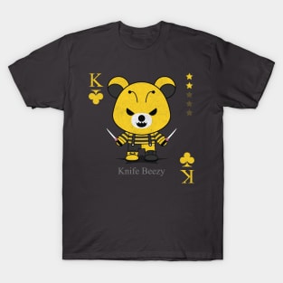 Knife Beezy Evil bear knife cute scary cool Halloween card T-Shirt